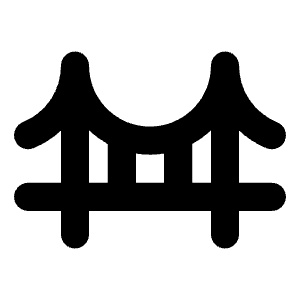 Bridge Bold Icon from Phosphor Bold Set