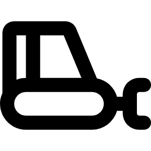 Bulldozer Bold Icon from Phosphor Bold Set