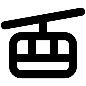 Cable Car Bold Icon from Phosphor Bold Set
