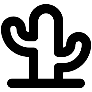 Cactus Bold Icon from Phosphor Bold Set