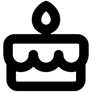 Cake Bold Icon from Phosphor Bold Set