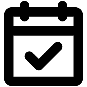 Calendar Check Bold Icon from Phosphor Bold Set