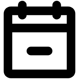 Calendar Minus Bold Icon from Phosphor Bold Set