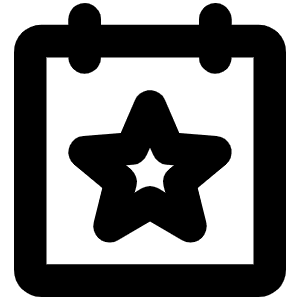 Calendar Star Bold Icon from Phosphor Bold Set