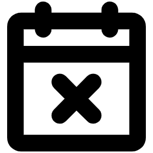 Calendar X Bold Icon from Phosphor Bold Set