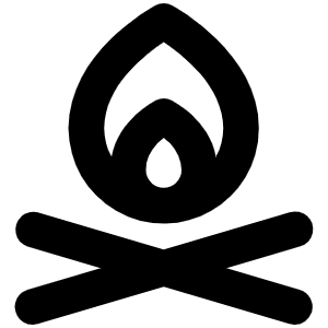Campfire Bold Icon from Phosphor Bold Set