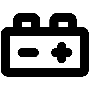 Car Battery Bold Icon from Phosphor Bold Set