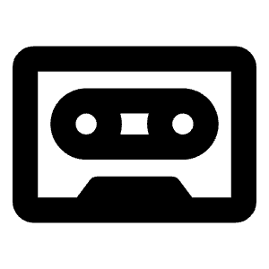 Cassette Tape Bold Icon from Phosphor Bold Set