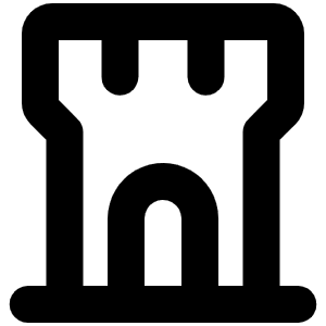 Castle Turret Bold Icon from Phosphor Bold Set