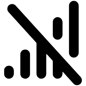 Cell Signal Slash Bold Icon from Phosphor Bold Set