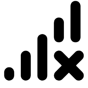 Cell Signal X Bold Icon from Phosphor Bold Set