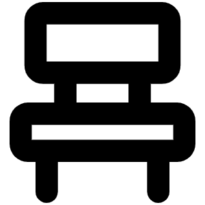 Chair Bold Icon from Phosphor Bold Set