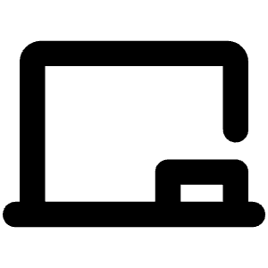 Chalkboard Simple Bold Icon from Phosphor Bold Set