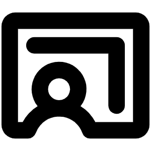 Chalkboard Teacher Bold Icon from Phosphor Bold Set