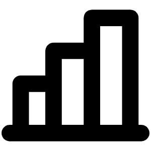 Chart Bar Bold Icon from Phosphor Bold Set