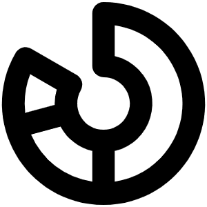 Chart Donut Bold Icon from Phosphor Bold Set