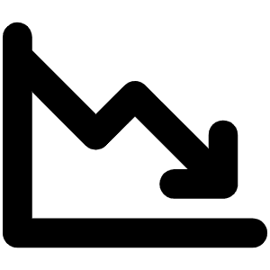 Chart Line Down Bold Icon from Phosphor Bold Set