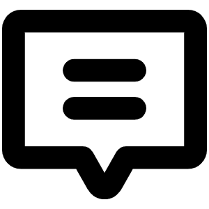Chat Centered Text Bold Icon from Phosphor Bold Set