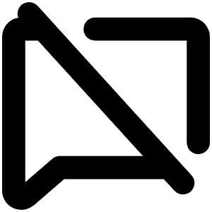 Chat Slash Bold Icon from Phosphor Bold Set