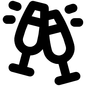 Cheers Bold Icon from Phosphor Bold Set