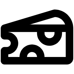 Cheese Bold Icon from Phosphor Bold Set