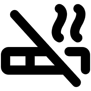 Cigarette Slash Bold Icon from Phosphor Bold Set
