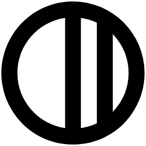 Circle Half Bold Icon from Phosphor Bold Set