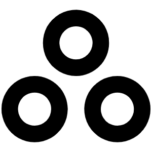 Circles Three Bold Icon from Phosphor Bold Set