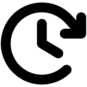Clock Clockwise Bold Icon from Phosphor Bold Set