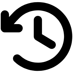 Clock Counter Clockwise Bold Icon from Phosphor Bold Set