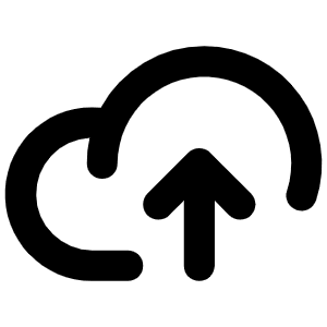 Cloud Arrow Up Bold Icon from Phosphor Bold Set