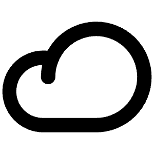 Cloud Bold Icon from Phosphor Bold Set