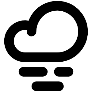 Cloud Fog Bold Icon from Phosphor Bold Set