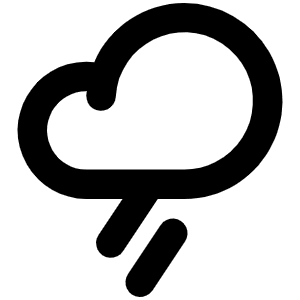 Cloud Rain Bold Icon from Phosphor Bold Set