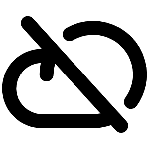 Cloud Slash Bold Icon from Phosphor Bold Set