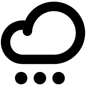 Cloud Snow Bold Icon from Phosphor Bold Set
