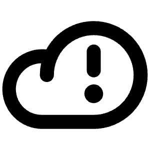 Cloud Warning Bold Icon from Phosphor Bold Set