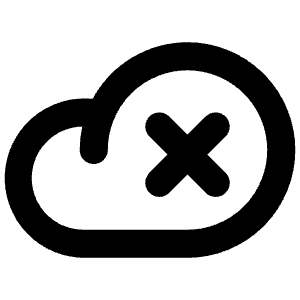 Cloud X Bold Icon from Phosphor Bold Set