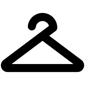 Coat Hanger Bold Icon from Phosphor Bold Set