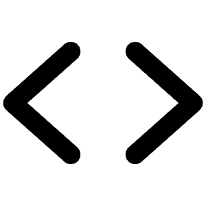 Code Simple Bold Icon from Phosphor Bold Set