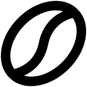 Coffee Bean Bold Icon from Phosphor Bold Set