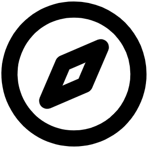 Compass Bold Icon from Phosphor Bold Set