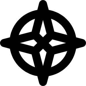 Compass Rose Bold Icon from Phosphor Bold Set