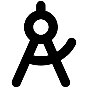 Compass Tool Bold Icon from Phosphor Bold Set