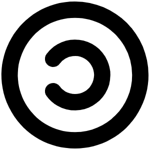 Copyleft Bold Icon from Phosphor Bold Set