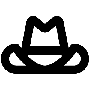 Cowboy Hat Bold Icon from Phosphor Bold Set