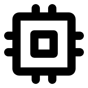 Cpu Bold Icon from Phosphor Bold Set