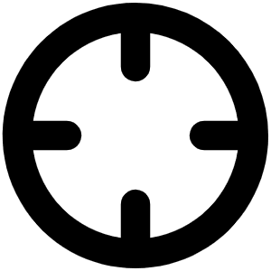 Crosshair Simple Bold Icon from Phosphor Bold Set