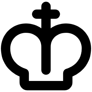 Crown Cross Bold Icon from Phosphor Bold Set