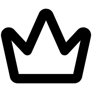 Crown Simple Bold Icon from Phosphor Bold Set
